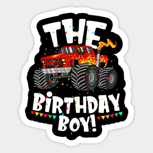 Monster Truck The Birthday Boy For Him Your Son Sticker